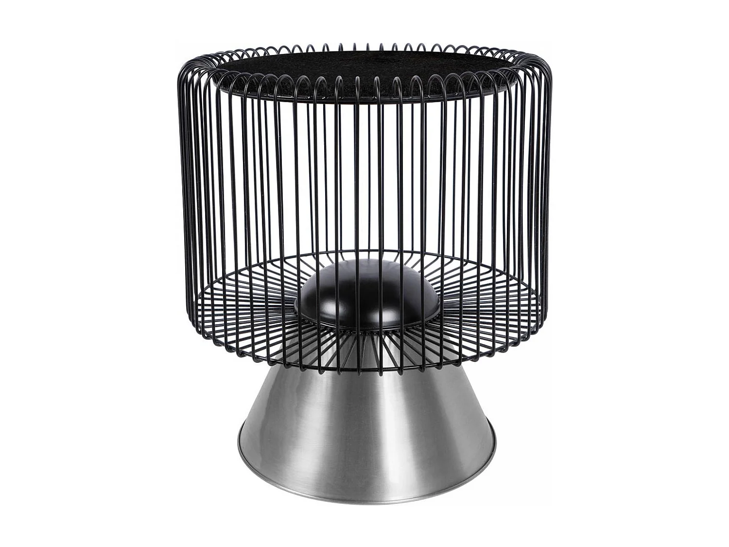 Table basse fait main en marbre EPE 51x51 noir et gris