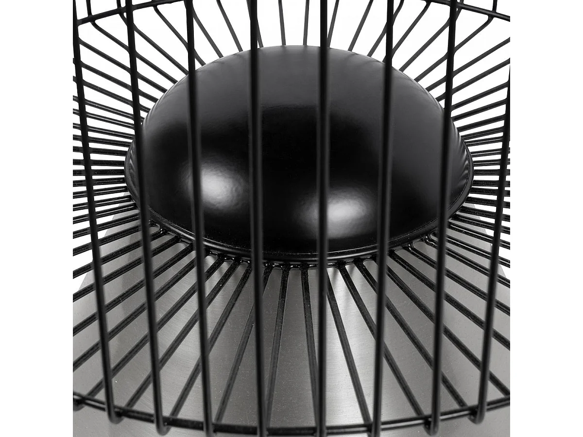 Table basse fait main en marbre EPE 51x51 noir et gris