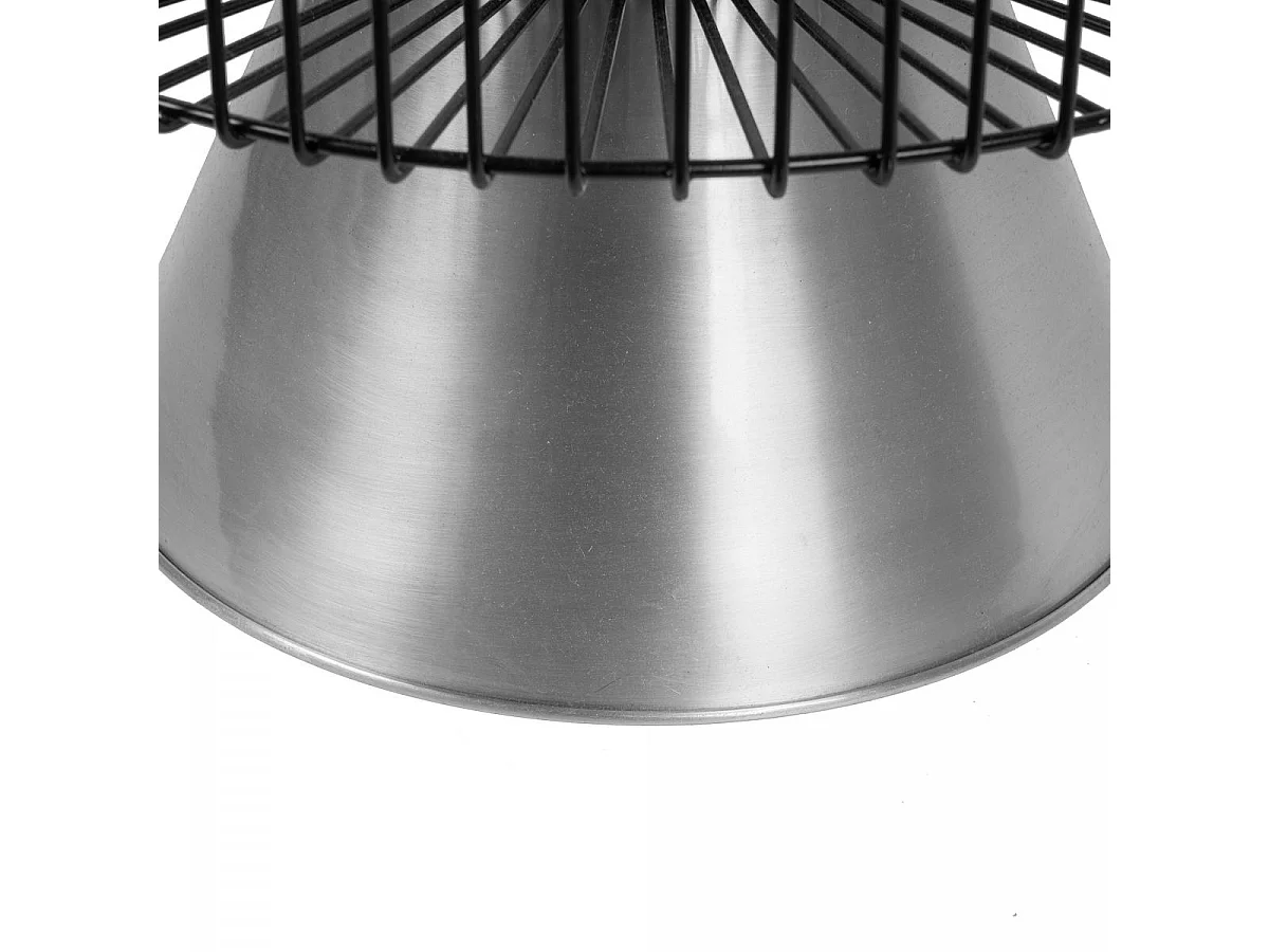 Table basse fait main en marbre EPE 51x51 noir et gris