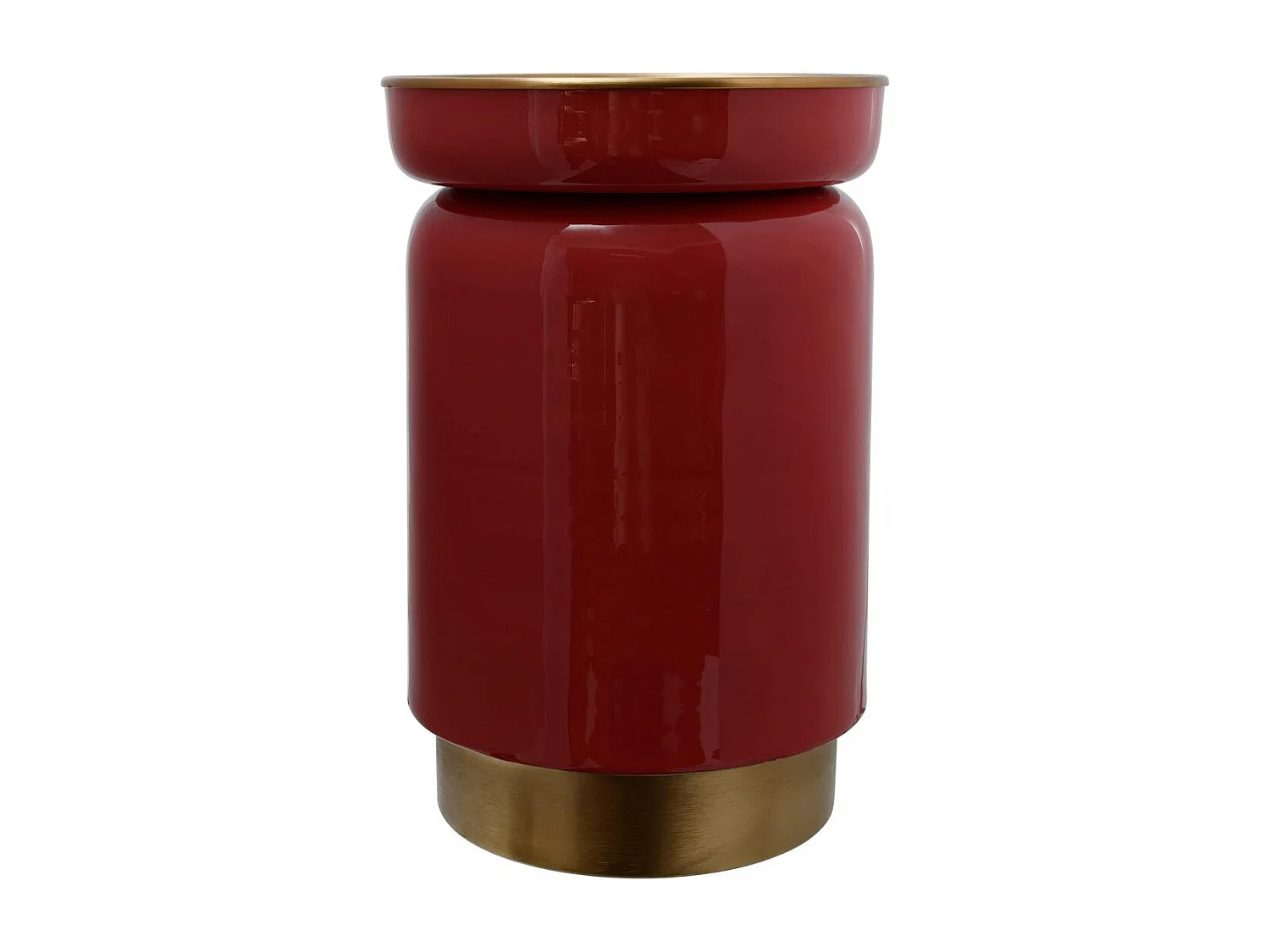 Table basse fait main en fer EJA 32x32 corail et or