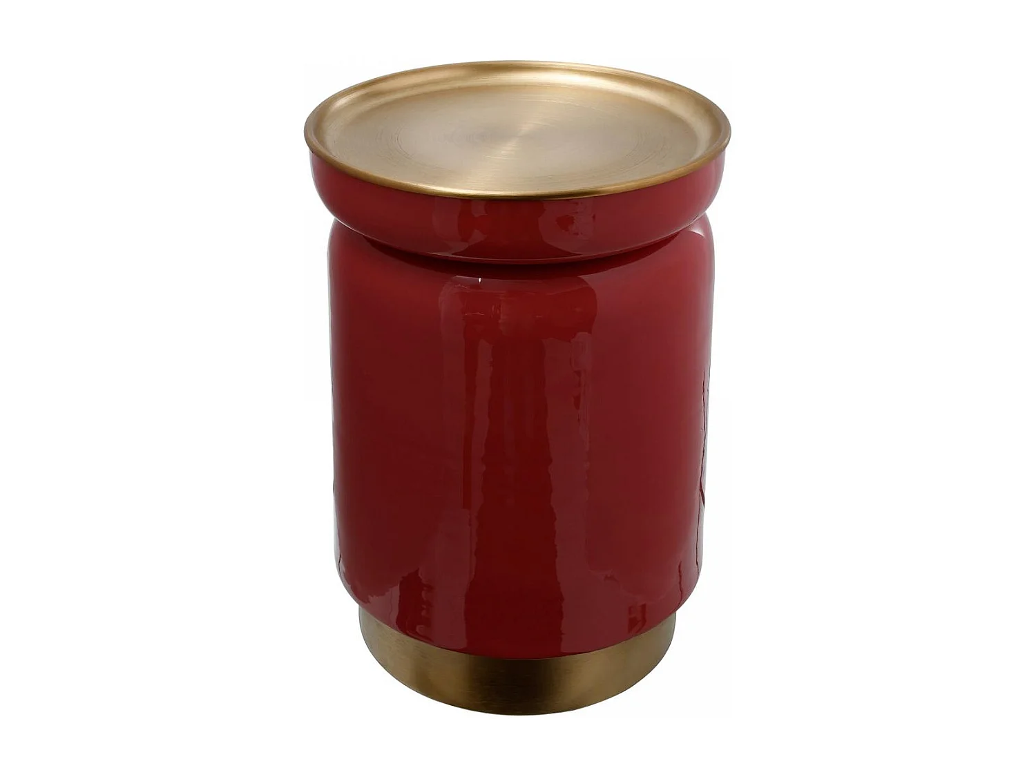 Table basse fait main en fer EJA 32x32 corail et or