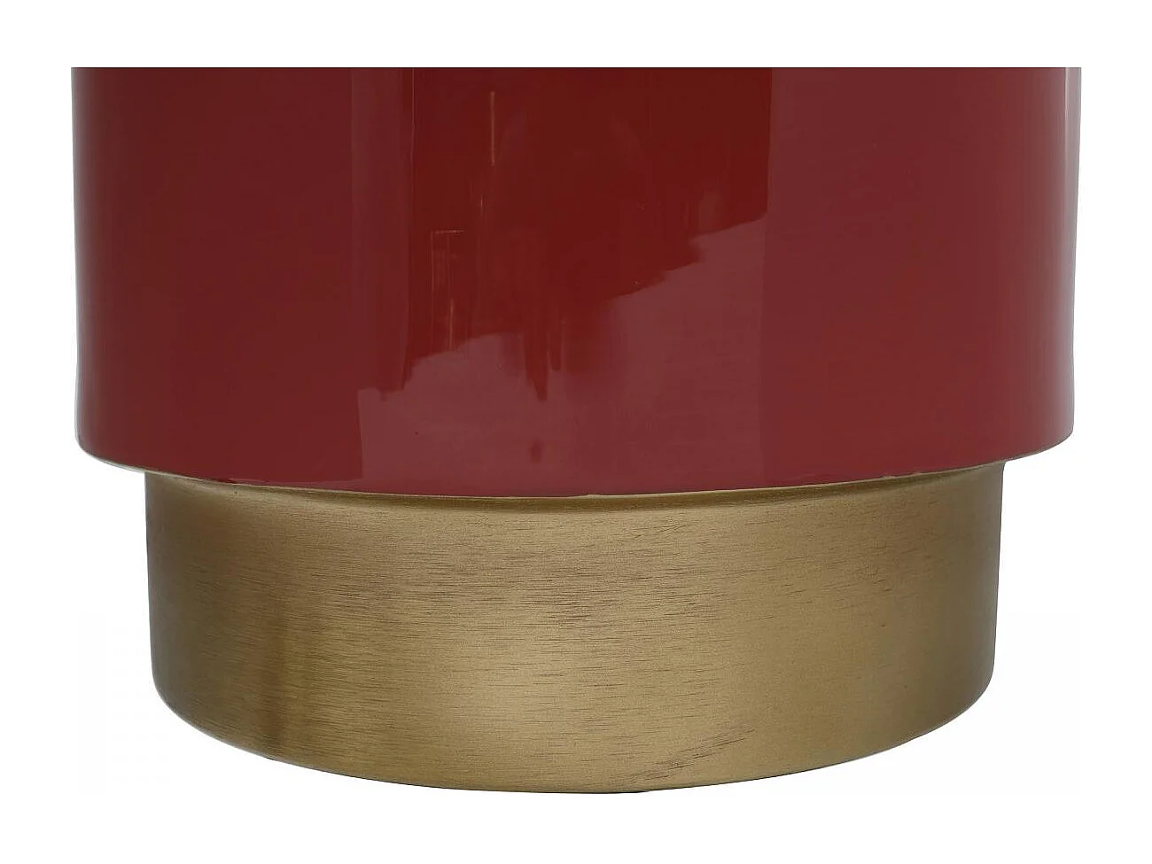 Table basse fait main en fer EJA 32x32 corail et or