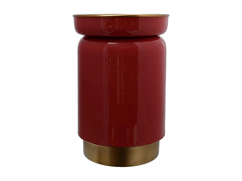 Table basse fait main en fer EJA 32x32 corail et or