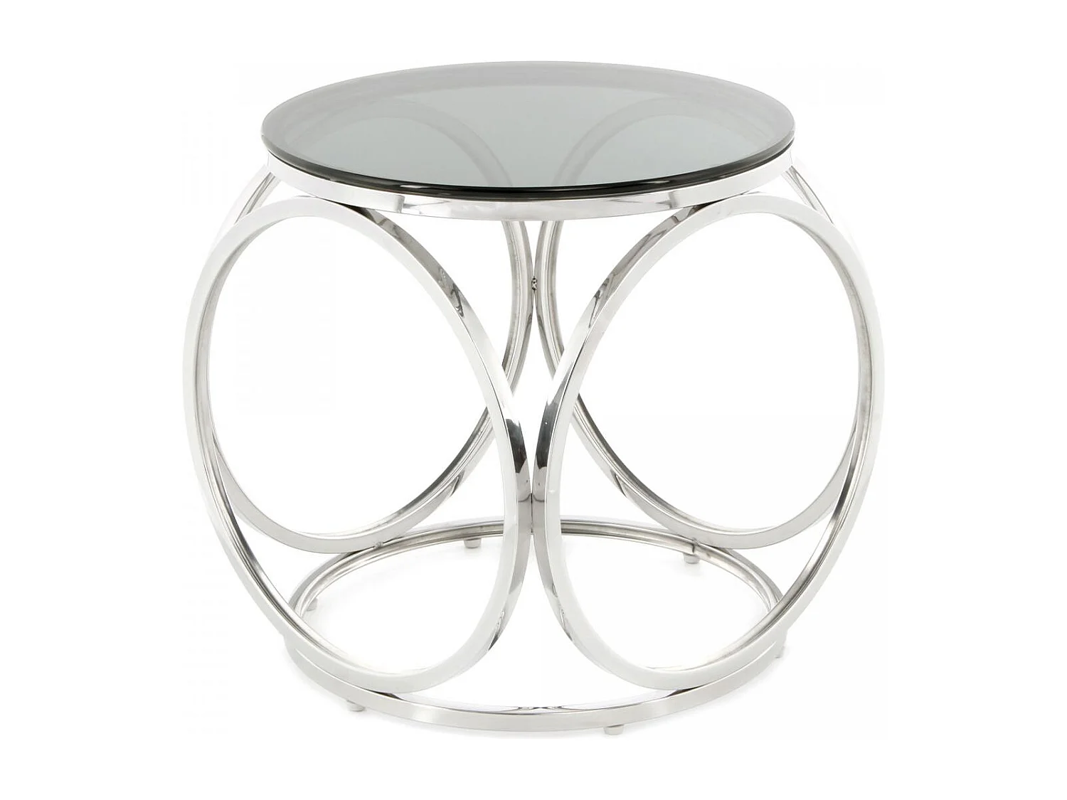 Table basse fait main en acier inoxydable ENU 40x40 noir et gris