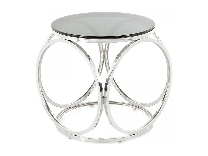 Table basse fait main en acier inoxydable ENU 40x40 noir et gris