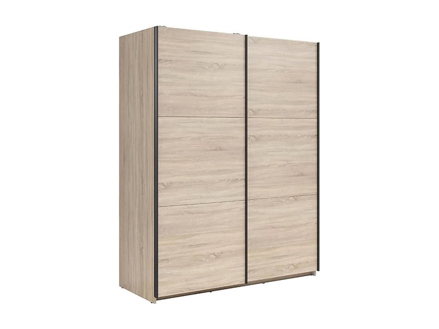 Armoire à 2 portes coulissante coloris chêne Sonoma - Longueur 153,5 x Profondeur 60 x Hauteur 195,5 cm