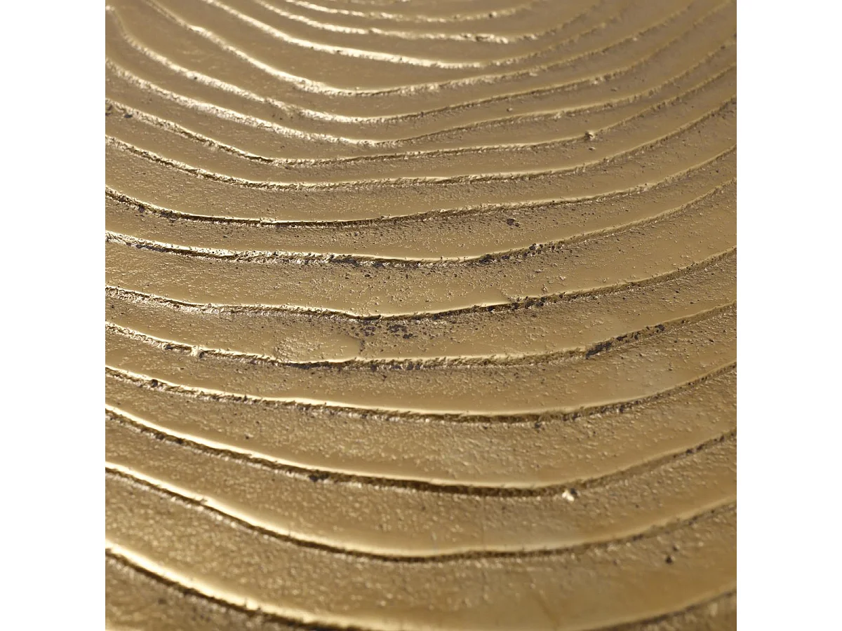 Table basse fait main en aluminium motif contemporain ESU 56x65 or