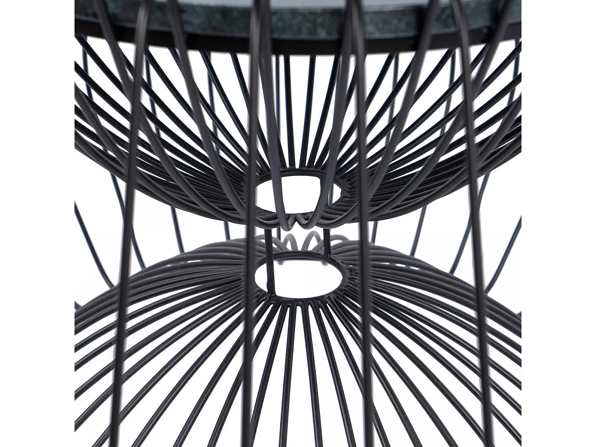 Table basse fait main en marbre ESE 60x60 vert et noir