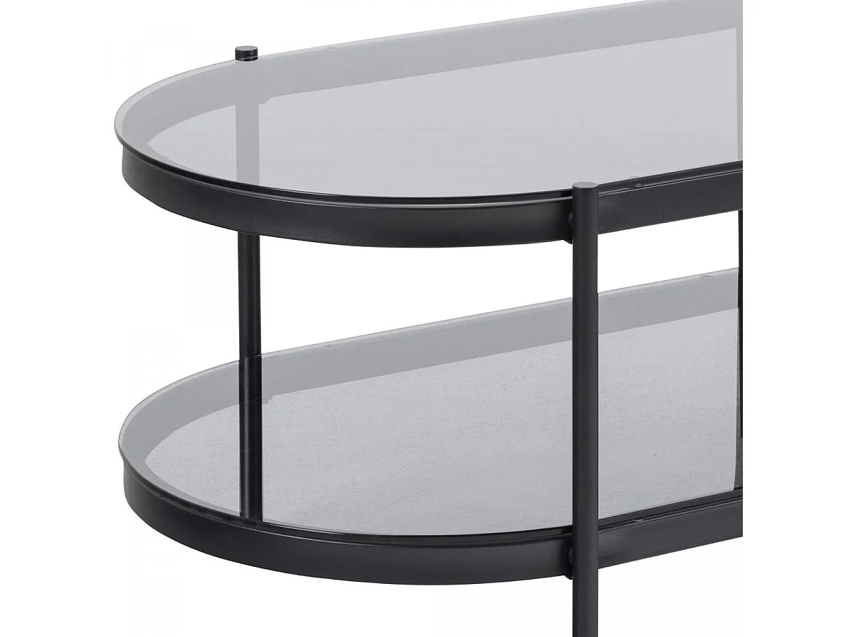 Table basse NIKA Gris 95x50x42 en Acier