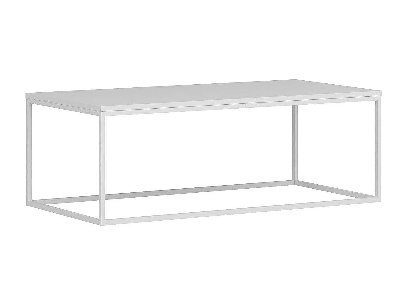 Table basse en bois "Tiger" - 120 x 60 x 42 cm - Blanc