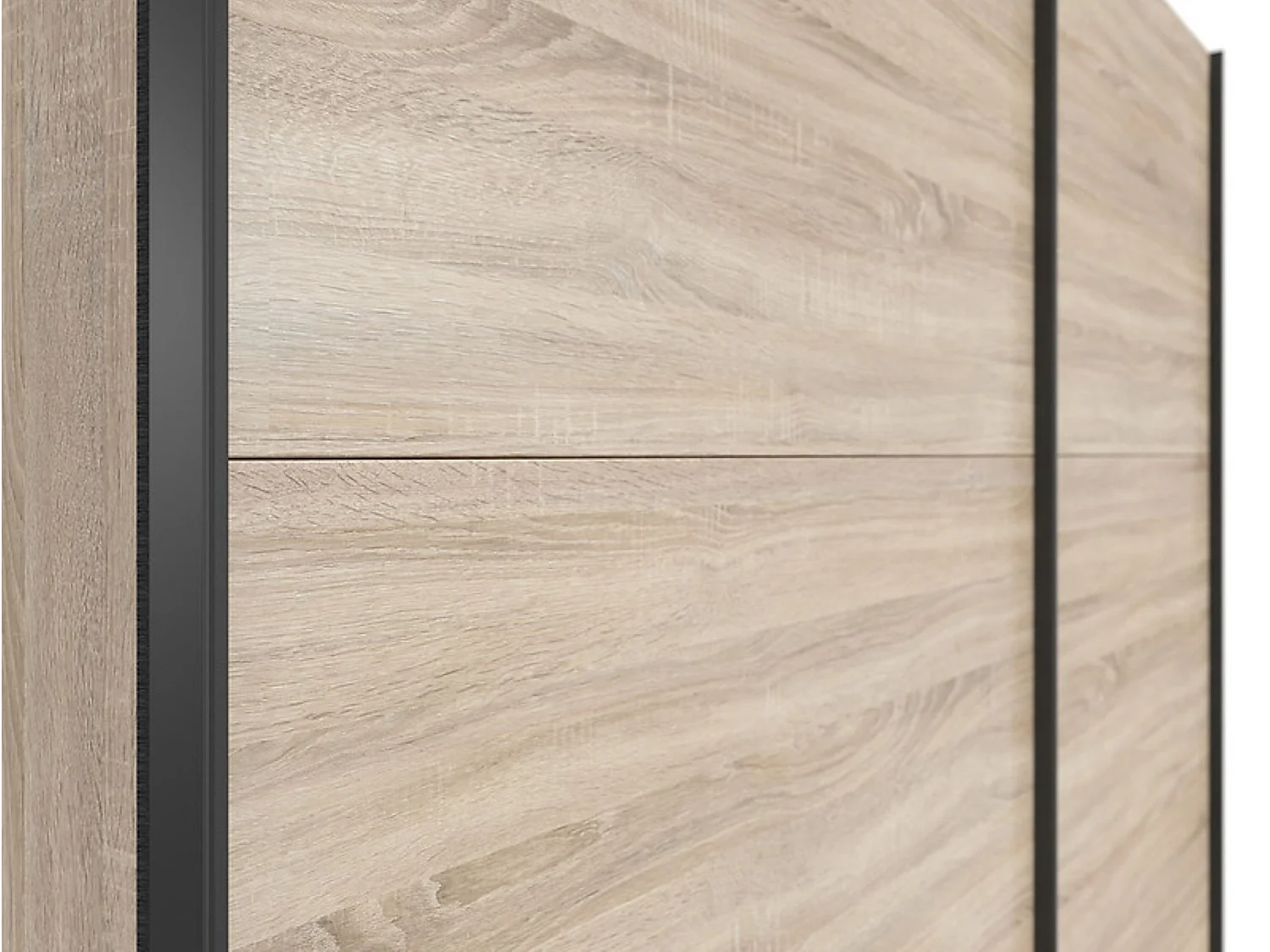 Armoire à 2 portes coulissante coloris chêne Sonoma - Longueur 183 x Profondeur 60 x Hauteur 195,5 cm