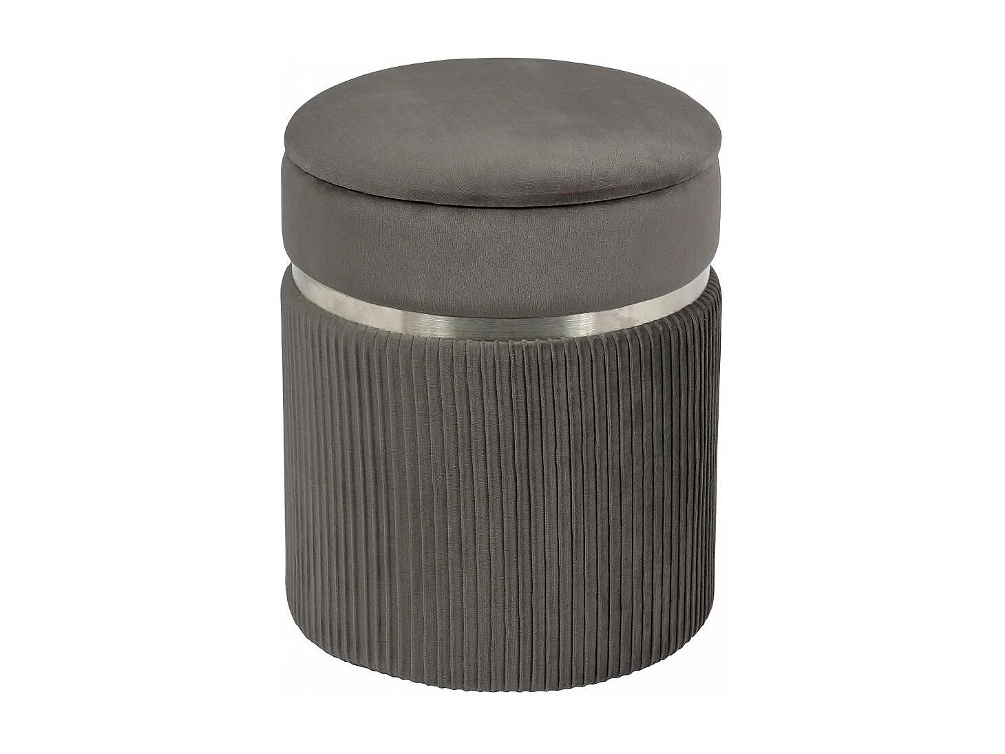 Tabouret semi artisanal LOT DE 2 ZAJI 31x31 gris clair et gris foncé