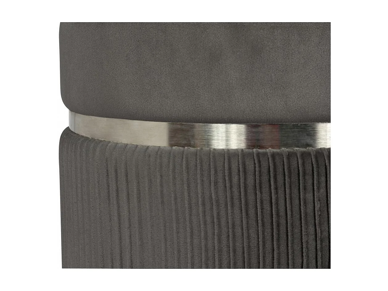 Tabouret semi artisanal LOT DE 2 ZAJI 31x31 gris clair et gris foncé
