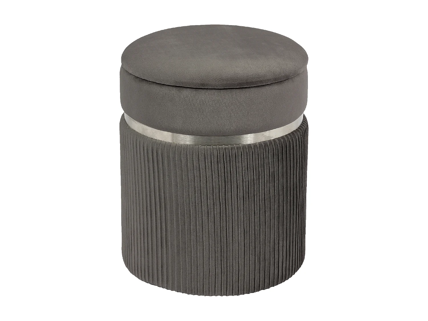 Tabouret semi artisanal LOT DE 2 ZAJI 31x31 gris clair et gris foncé