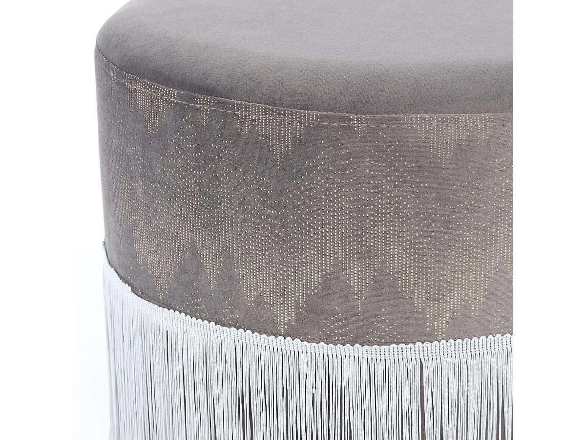 Tabouret semi artisanal ZAJA 41x41x39 gris