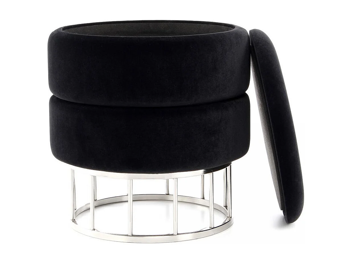 Tabouret semi artisanal ZASE 37,5x37,5x41 noir