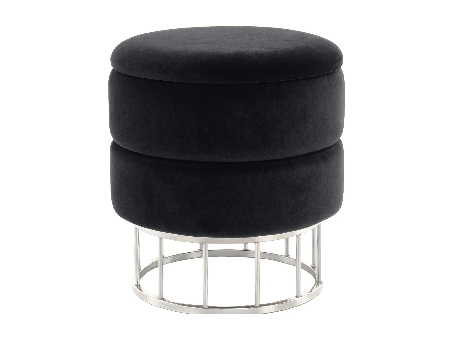 Tabouret semi artisanal ZASE 37,5x37,5x41 noir