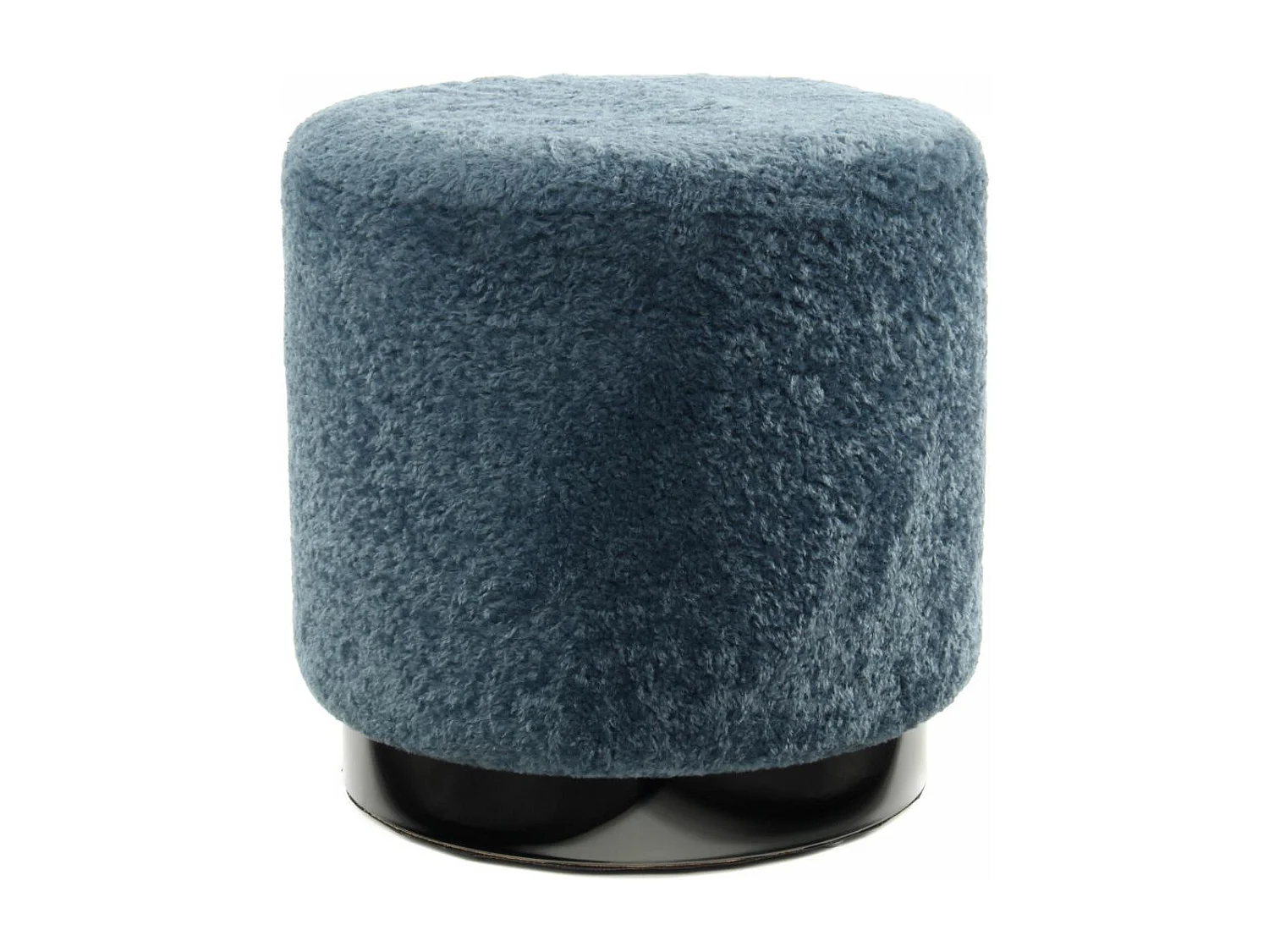 Tabouret semi artisanal ZARAM 35x35x35 bleu et noir