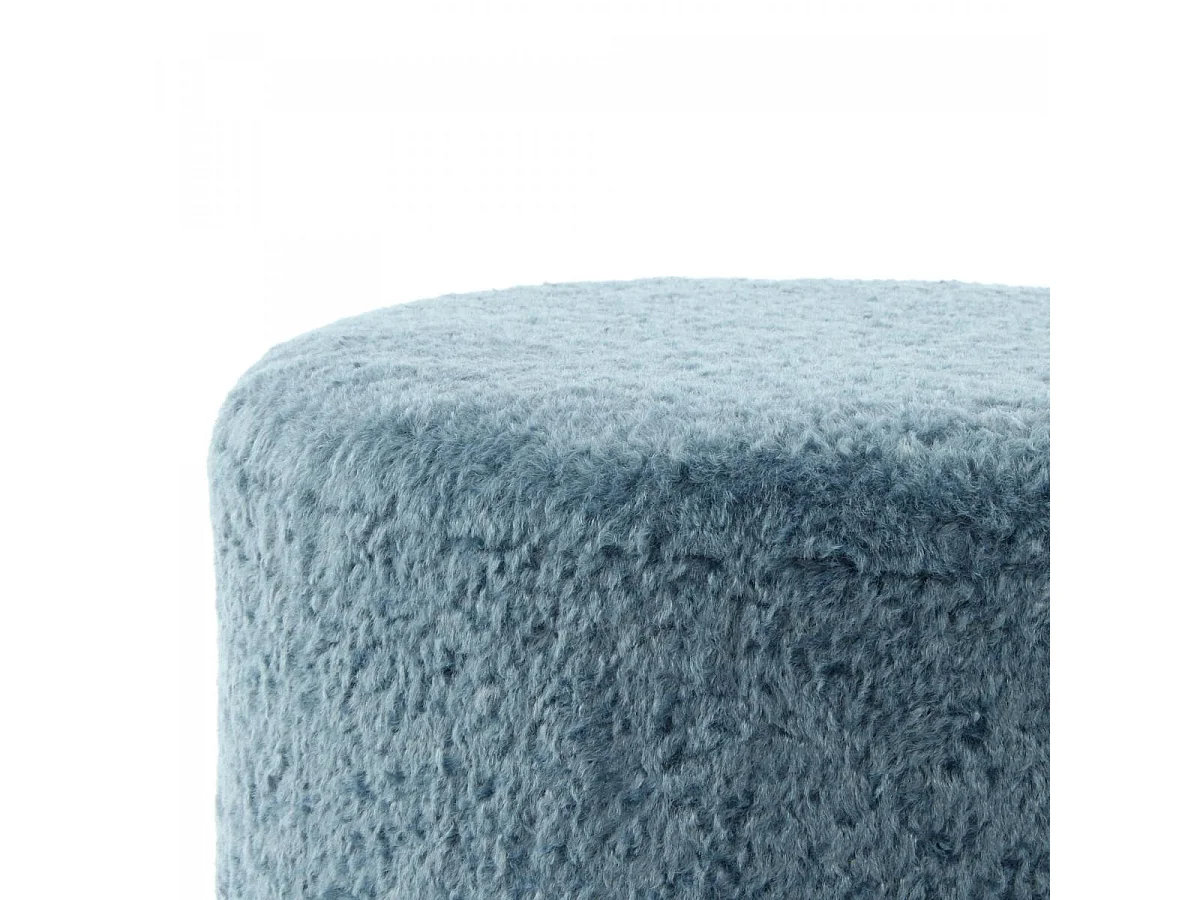 Tabouret semi artisanal ZARAM 35x35x35 bleu et noir