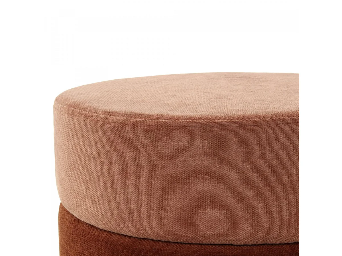 Tabouret semi artisanal ZAVA 48,5x48,5x46 terra