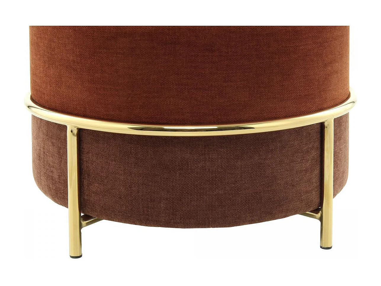 Tabouret semi artisanal ZAVA 48,5x48,5x46 terra