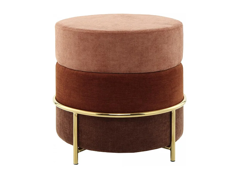 Tabouret semi artisanal ZAVA 48,5x48,5x46 terra