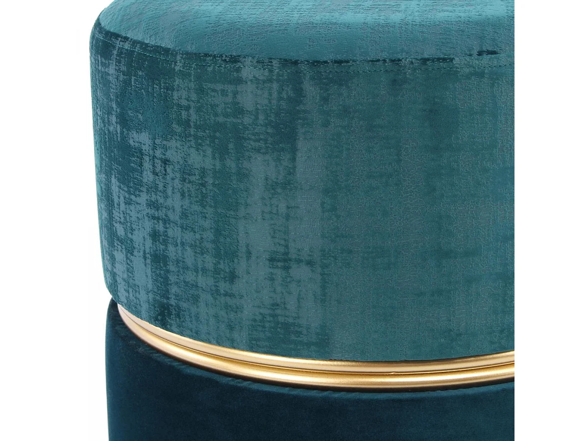 Tabouret semi artisanal ZAHA 40x40x40 essence et vert foncé