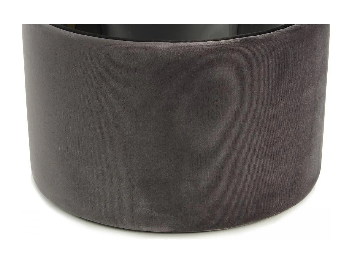 Tabouret semi artisanal ZASA 35x35x46 gris clair et noir