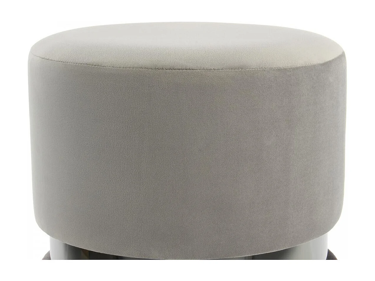 Tabouret semi artisanal ZASA 35x35x46 gris clair et noir