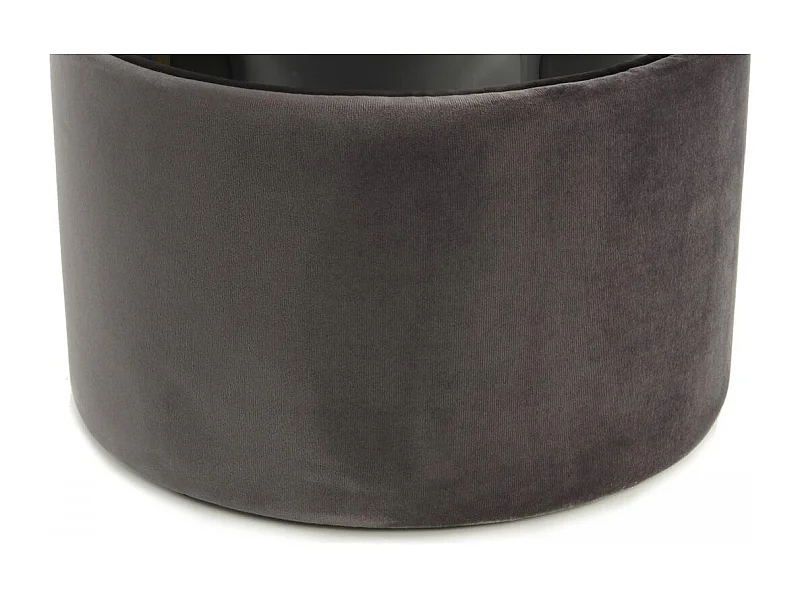 Tabouret semi artisanal ZASA 35x35x46 gris clair et noir