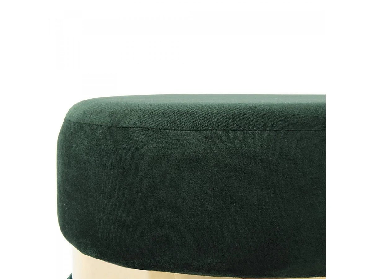 Tabouret semi artisanal ZALE 38x38x45 vert et or