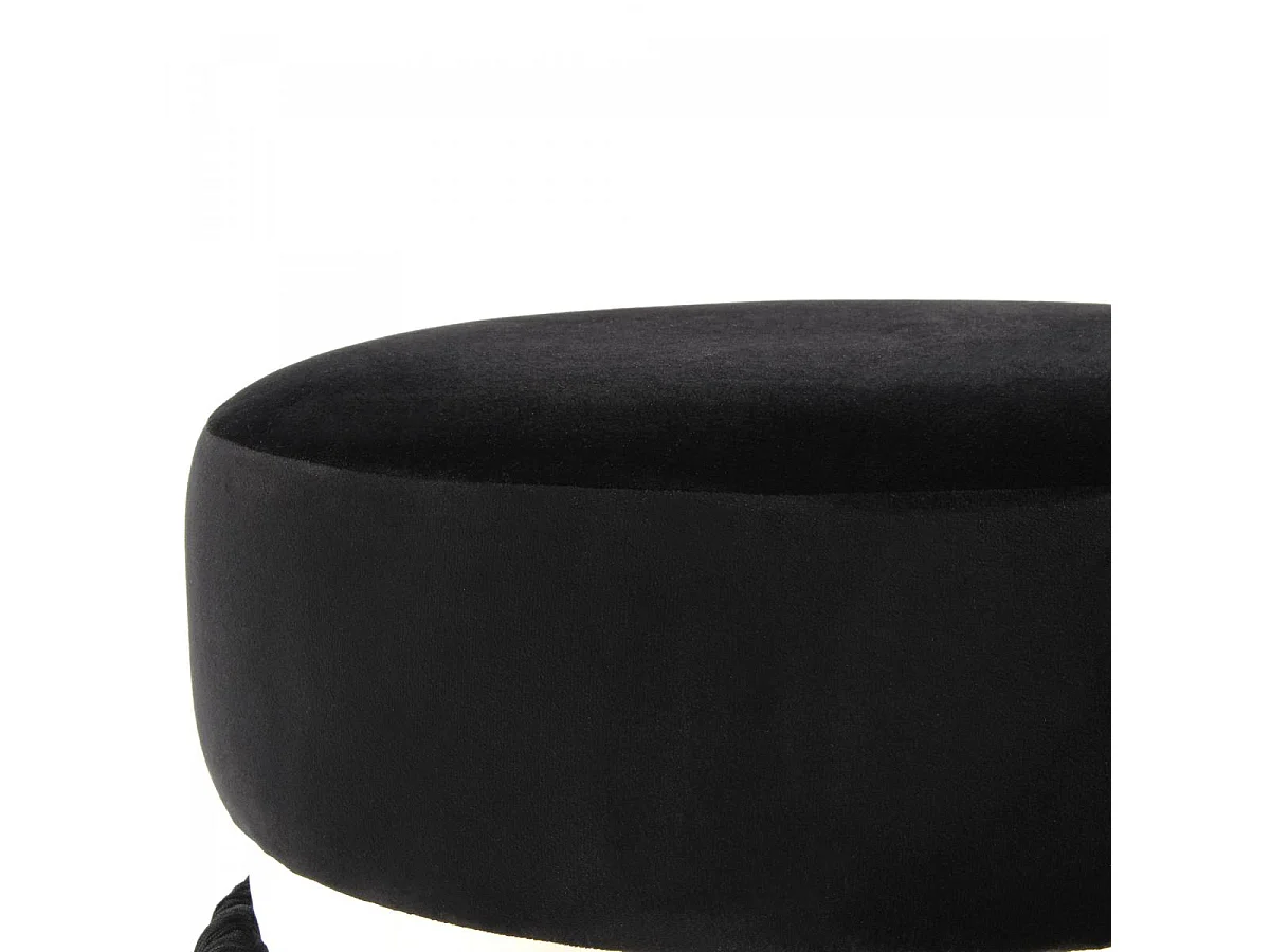 Tabouret semi artisanal ZALE 38x38x45 noir et gris