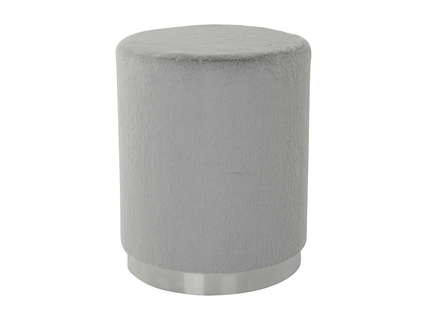 Tabouret semi artisanal ZAGE 36x36x44 gris clair