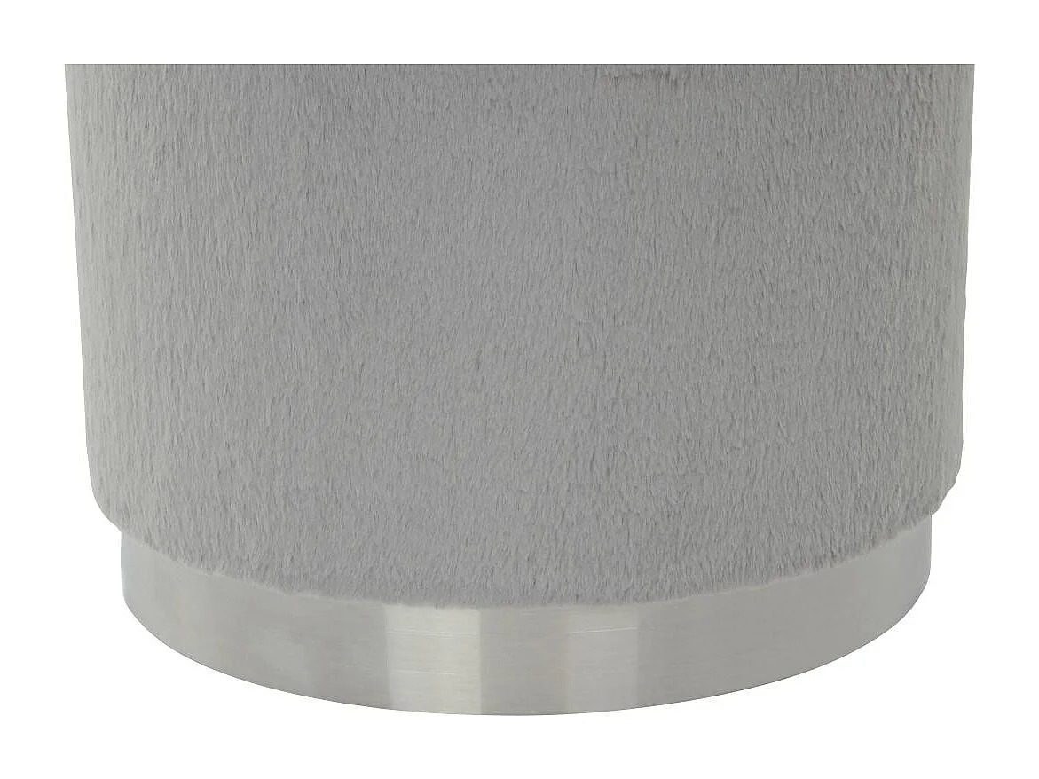 Tabouret semi artisanal ZAGE 36x36x44 gris clair