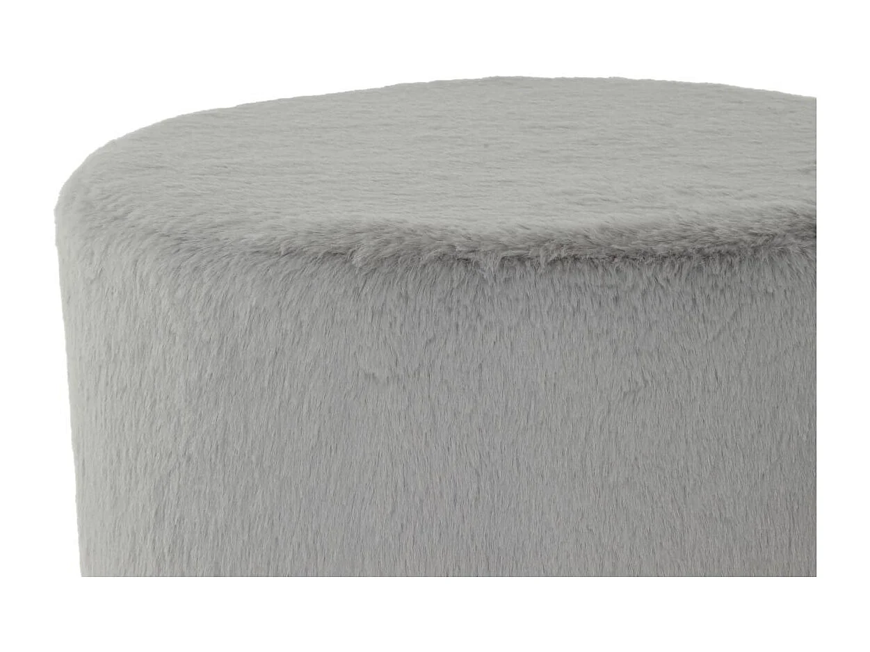 Tabouret semi artisanal ZAGE 36x36x44 gris clair