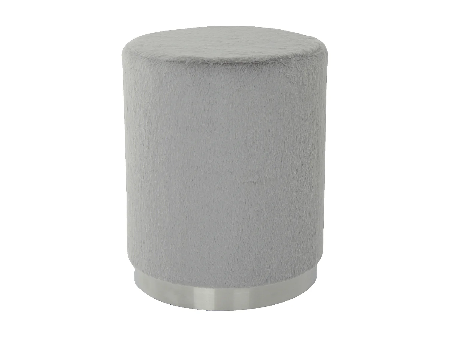 Tabouret semi artisanal ZAGE 36x36x44 gris clair