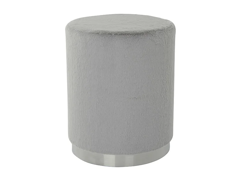 Tabouret semi artisanal ZAGE 36x36x44 gris clair