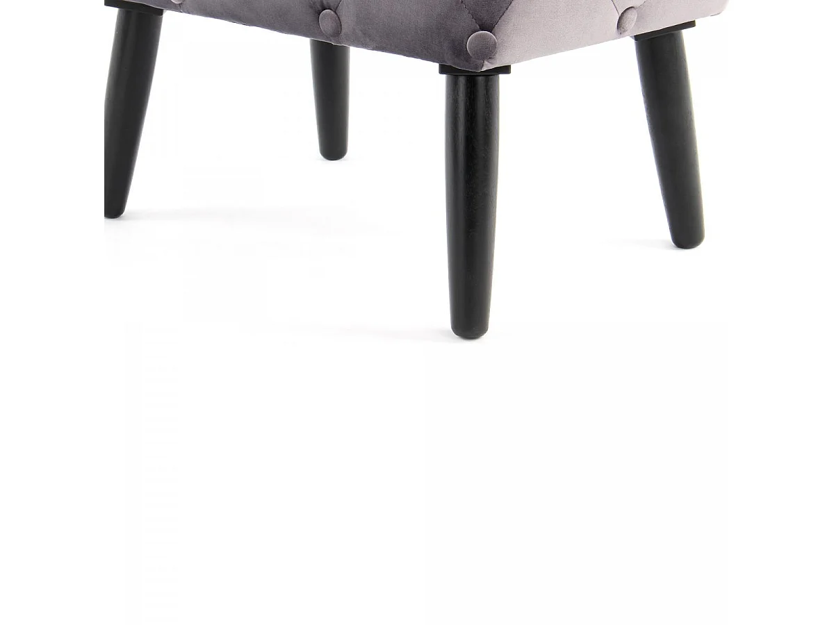 Tabouret semi artisanal ZAHE 40x60x48 gris et noir