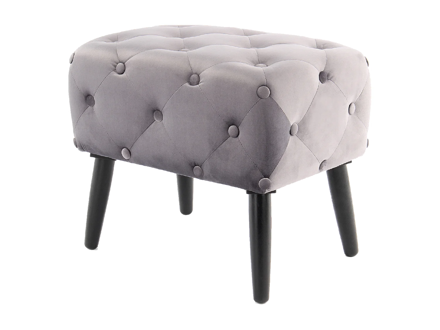 Tabouret semi artisanal ZAHE 40x60x48 gris et noir