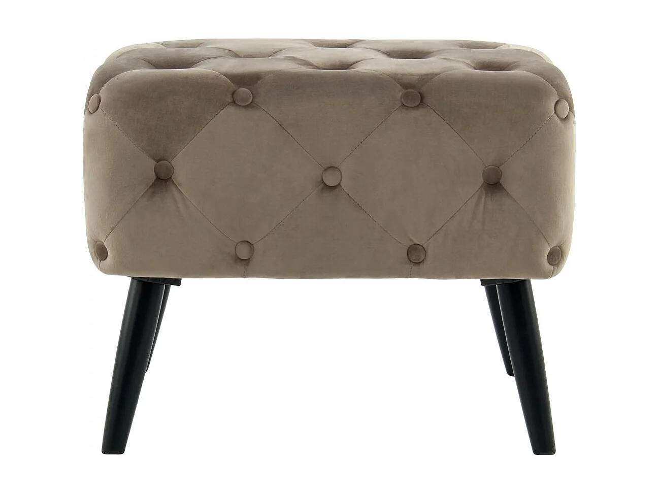 Tabouret semi artisanal ZAHE 40x60x48 taupe et noir