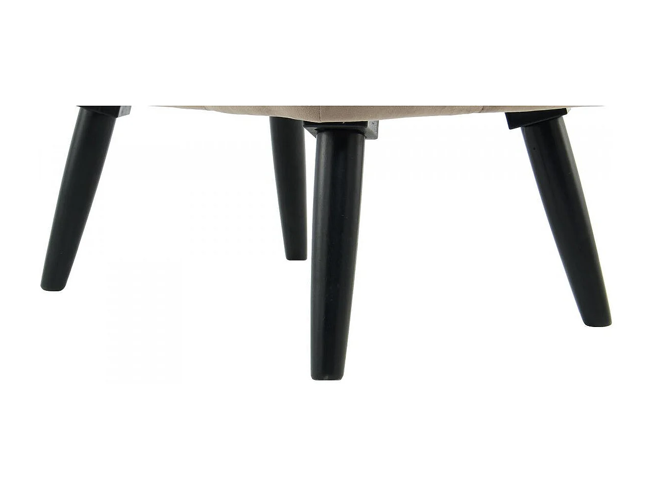 Tabouret semi artisanal ZAHE 40x60x48 taupe et noir