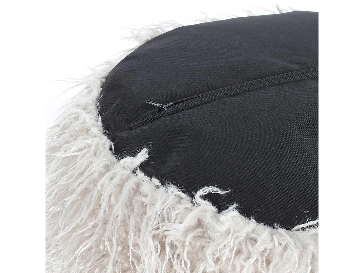 Tabouret semi artisanal en acrylique ZACA 45x45 gris clair et gris foncé