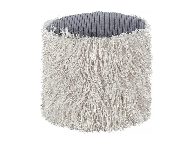 Tabouret semi artisanal en acrylique ZACA 45x45 gris clair et gris foncé