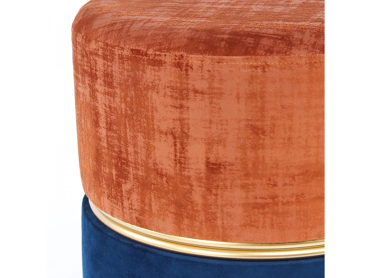 Tabouret semi artisanal ZAHA 40x40x40 terra et brun