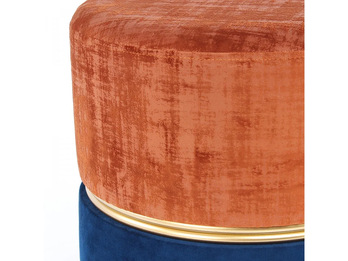 Tabouret semi artisanal ZAHA 40x40x40 terra et brun