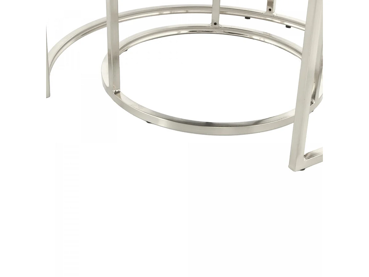 Tabouret semi artisanal LOT DE 2 ZADA 40/60x40/60x32/41 noir et gris