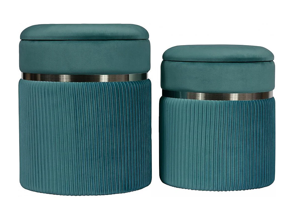 Tabouret semi artisanal LOT DE 2 ZAJI 31x31 essence et gris