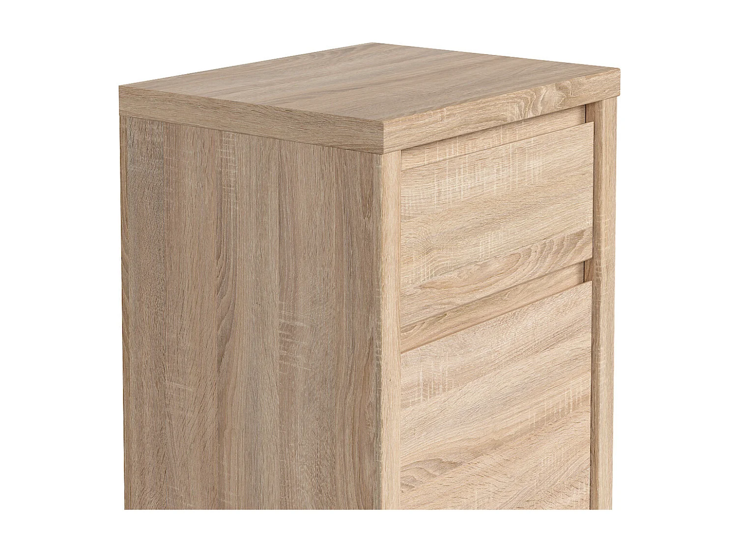 Commode meuble de rangement avec 1 porte et 1 tiroir, coloris chêne Sonoma - Longueur 49 x Profondeur 40,5 x Hauteur 77 cm