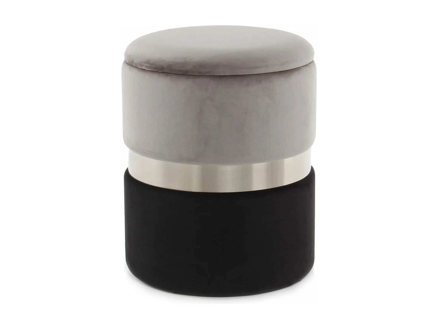 Tabouret semi artisanal LOT DE 2 ZATE 31x31 gris clair et gris foncé