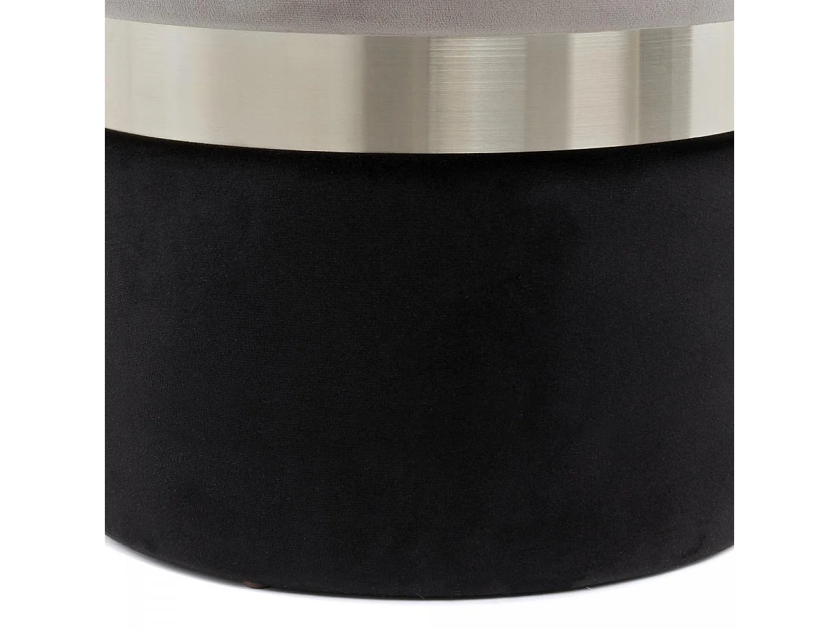 Tabouret semi artisanal LOT DE 2 ZATE 31x31 gris clair et gris foncé